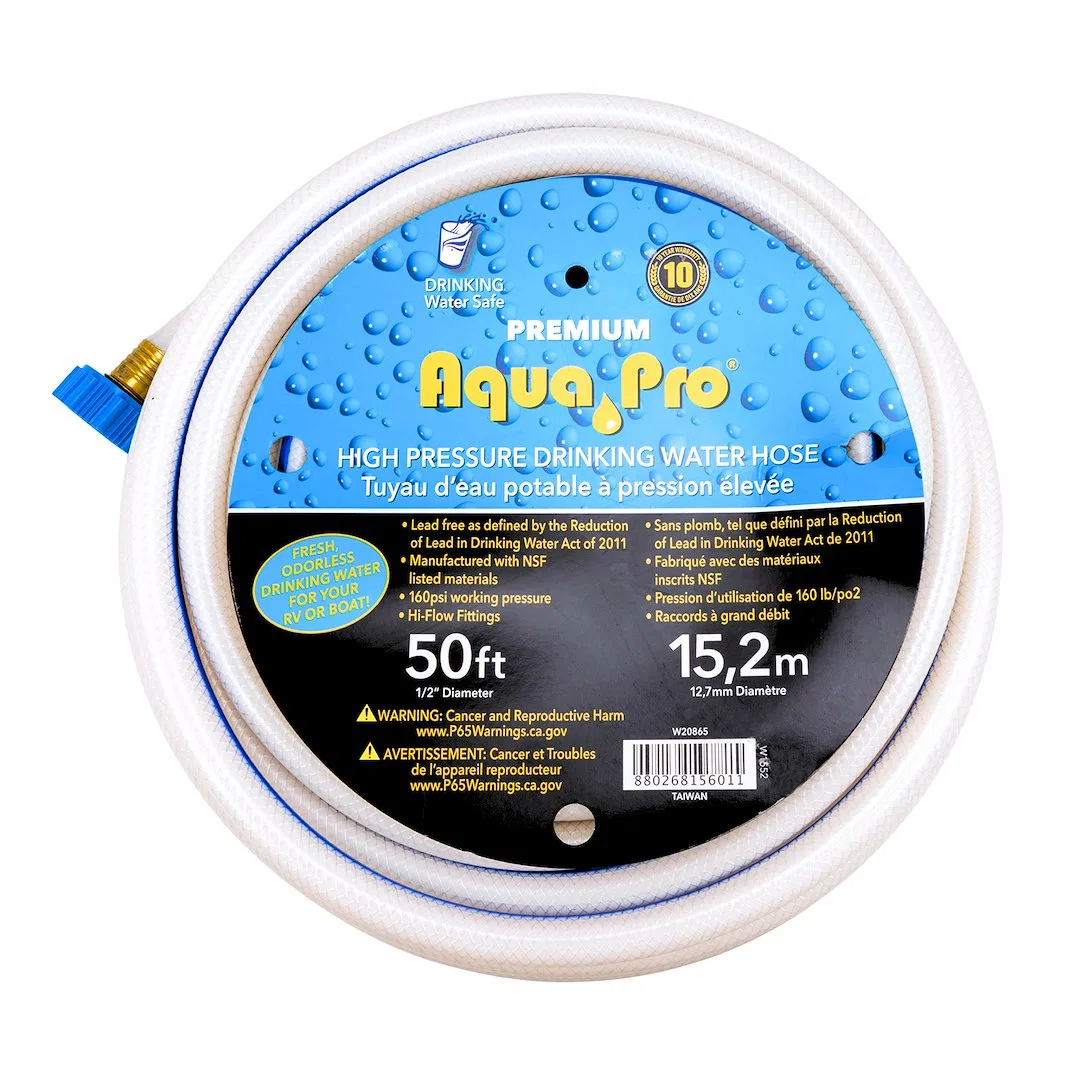 W20865 – AQUA PRO Fresh Water Hose, Used To Connect RV/ Boat To Community Water Supplier With Threaded Connection Not...